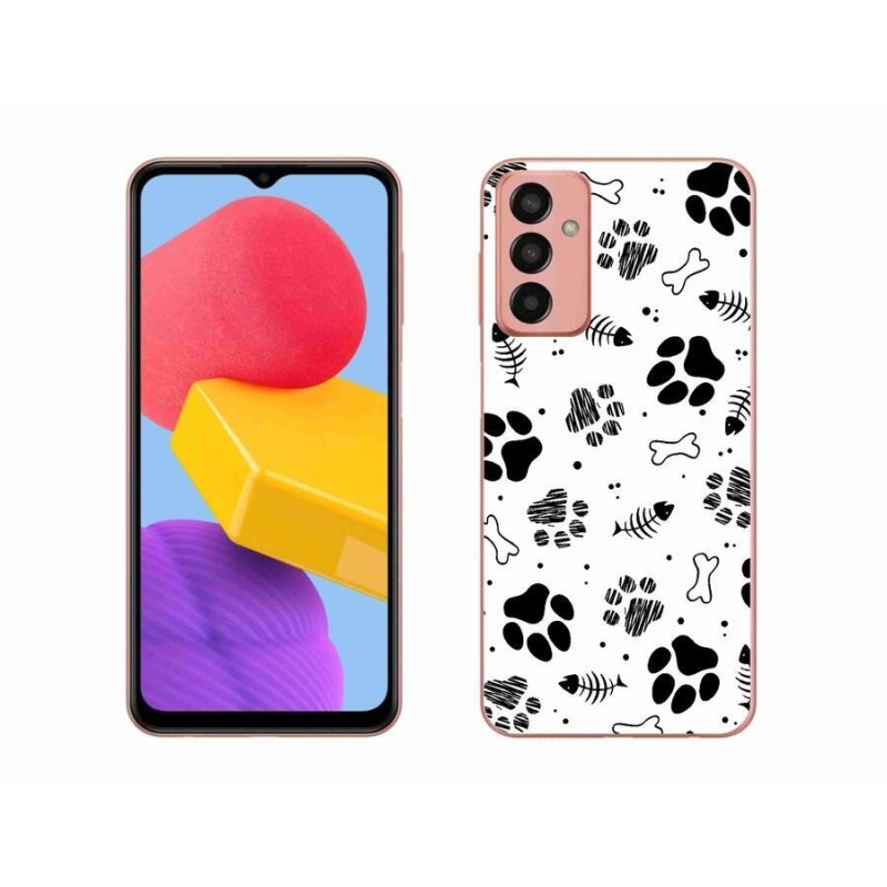 Gélový kryt mmCase na mobil Samsung Galaxy M13 - psie labky 1