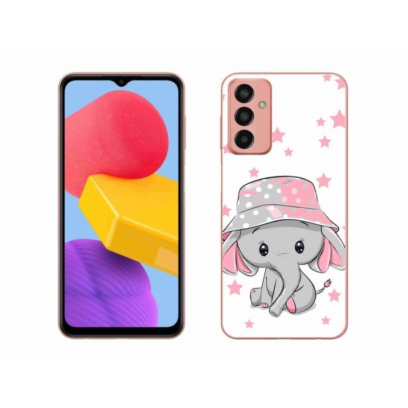 Gélový kryt mmCase na mobil Samsung Galaxy M13 - ružový slon
