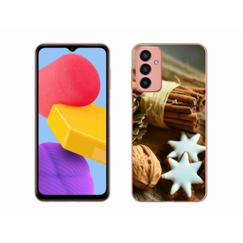 Gélový kryt mmCase na mobil Samsung Galaxy M13 - škorica a perníčky