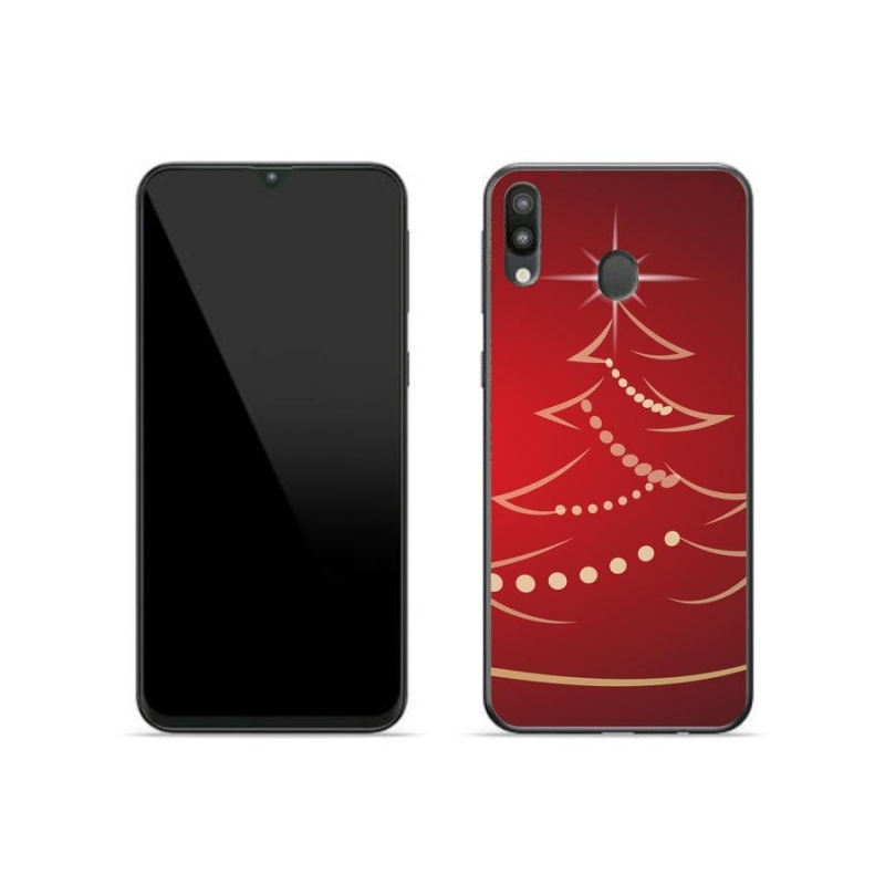 Gélový kryt mmCase na mobil Samsung Galaxy M20 - kreslený vianočný stromček