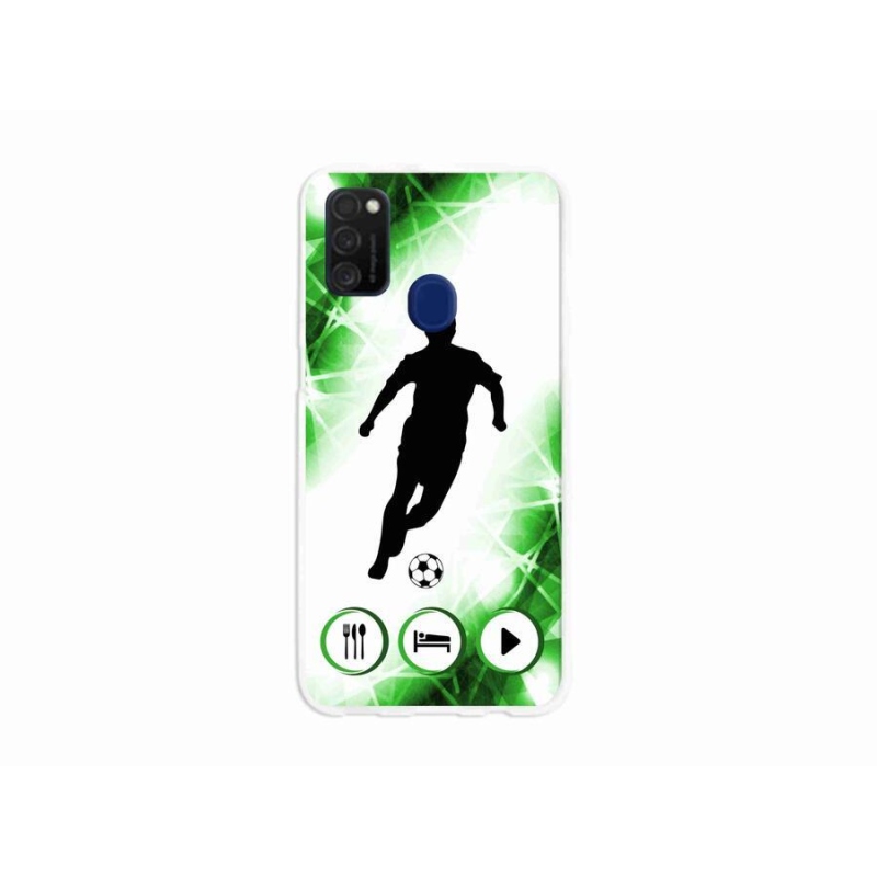 Gélový kryt mmCase na mobil Samsung Galaxy M21 - futbalista