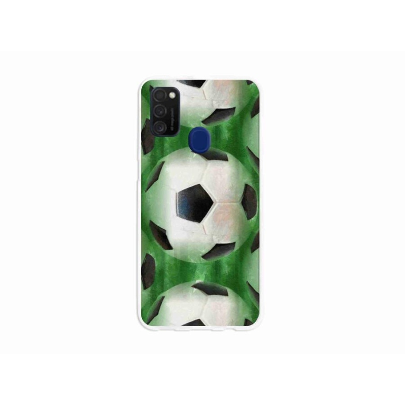 Gélový kryt mmCase na mobil Samsung Galaxy M21 - futbalová lopta