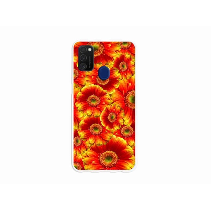 Gélový kryt mmCase na mobil Samsung Galaxy M21 - gerbera 1