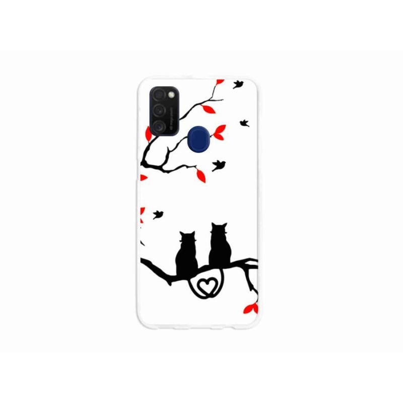 Gélový kryt mmCase na mobil Samsung Galaxy M21 - mačací láska