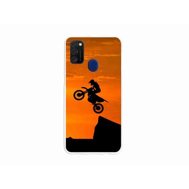 Gélový kryt mmCase na mobil Samsung Galaxy M21 - motocross