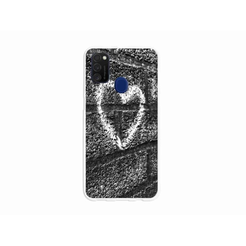 Gélový kryt mmCase na mobil Samsung Galaxy M21 - srdce na stene