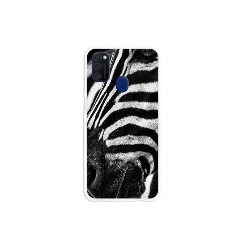 Gélový kryt mmCase na mobil Samsung Galaxy M21 - zebra