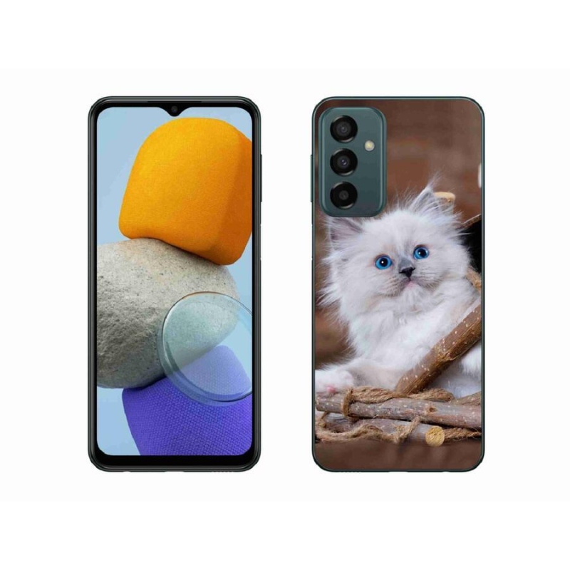 Gélový kryt mmCase na mobil Samsung Galaxy M23 5G - biele mačiatko