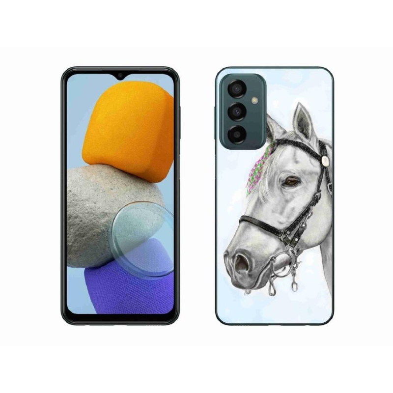 Gélový kryt mmCase na mobil Samsung Galaxy M23 5G - biely kôň 1