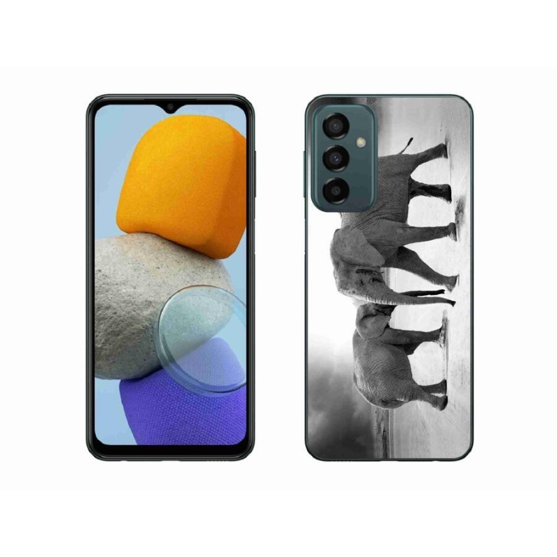 Gélový kryt mmCase na mobil Samsung Galaxy M23 5G - čiernobieli slony