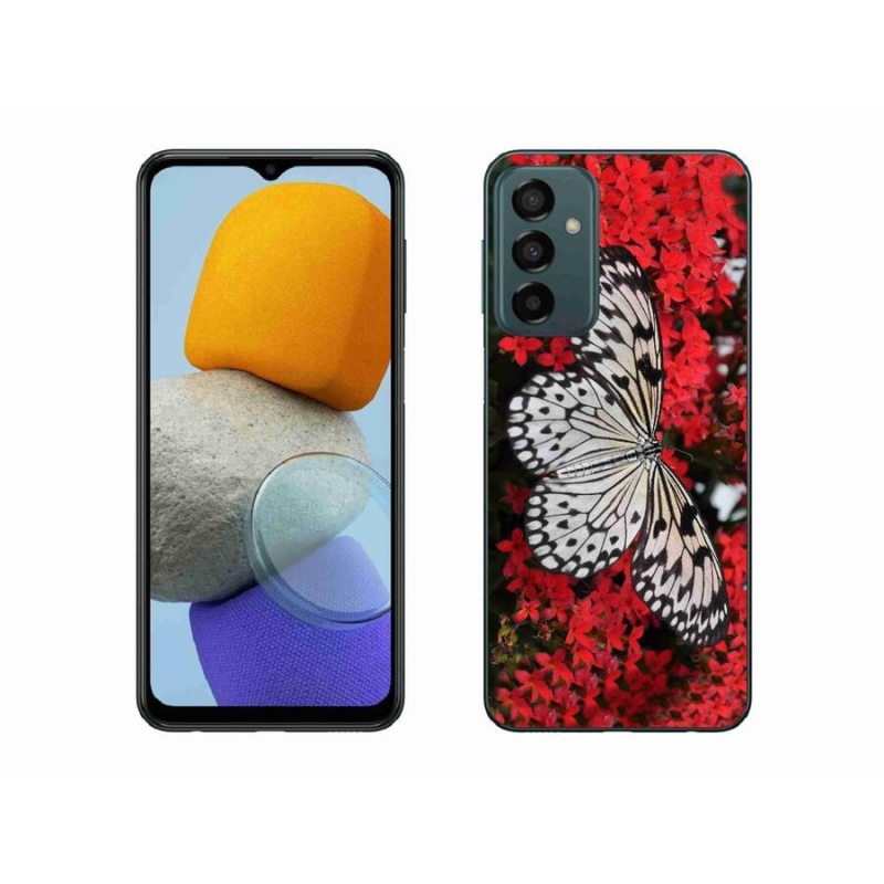 Gélový kryt mmCase na mobil Samsung Galaxy M23 5G - čiernobiely motýľ 1