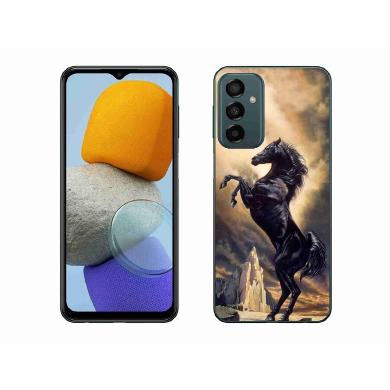 Gélový kryt mmCase na mobil Samsung Galaxy M23 5G - čierny kreslený kôň