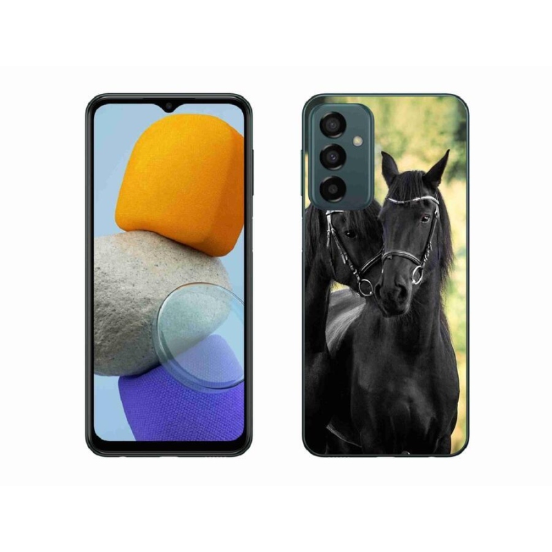 Gélový kryt mmCase na mobil Samsung Galaxy M23 5G - dva čierne kone