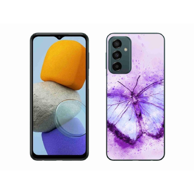 Gélový kryt mmCase na mobil Samsung Galaxy M23 5G - fialový motýľ