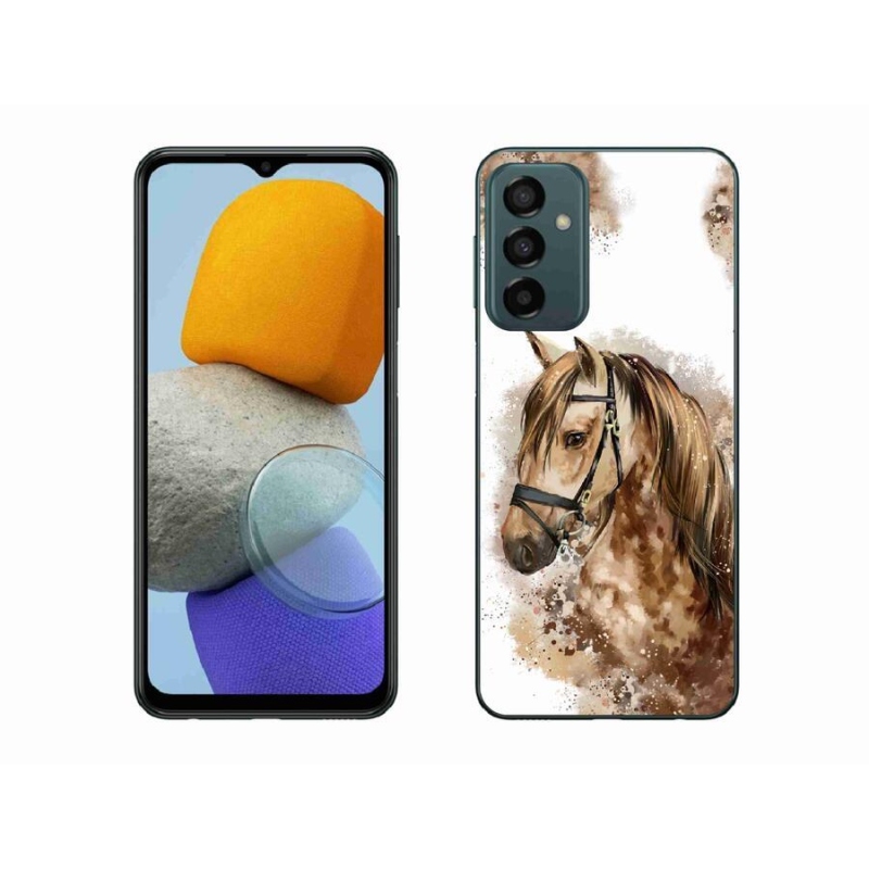 Gélový kryt mmCase na mobil Samsung Galaxy M23 5G - hnedý kreslený kôň