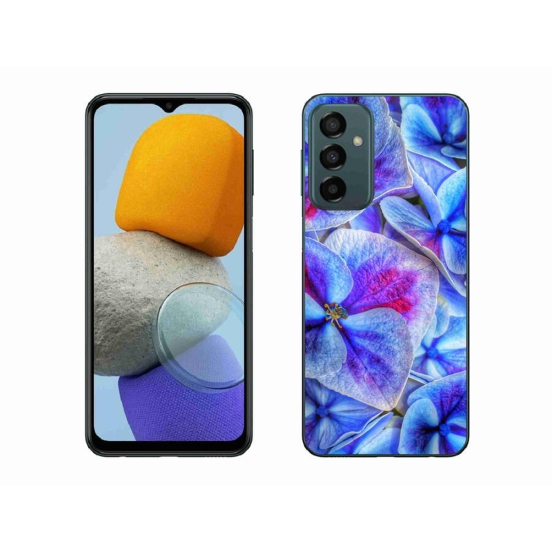 Gélový kryt mmCase na mobil Samsung Galaxy M23 5G - modré kvety 1