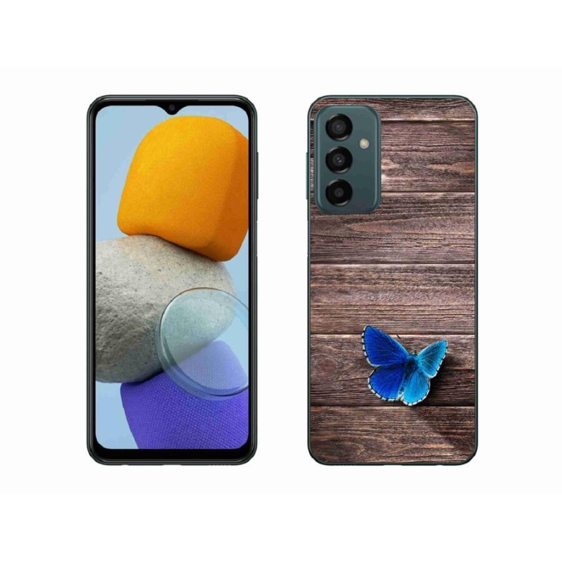 Gélový kryt mmCase na mobil Samsung Galaxy M23 5G - modrý motýľ 1