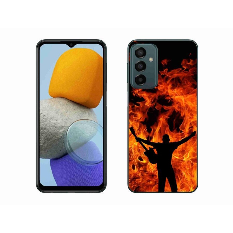 Gélový kryt mmCase na mobil Samsung Galaxy M23 5G - muzikant a oheň