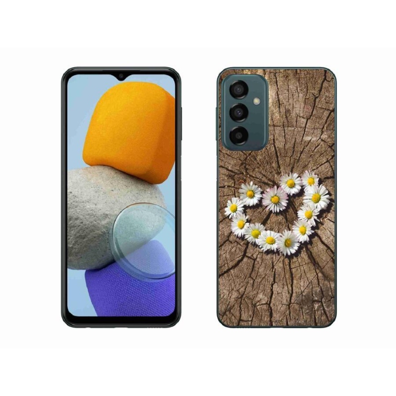 Gélový kryt mmCase na mobil Samsung Galaxy M23 5G - srdce z margaréty