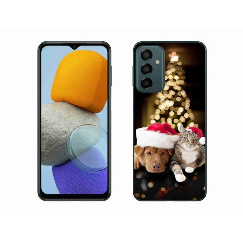 Gélový kryt mmCase na mobil Samsung Galaxy M23 5G - vianočný pes a mačka