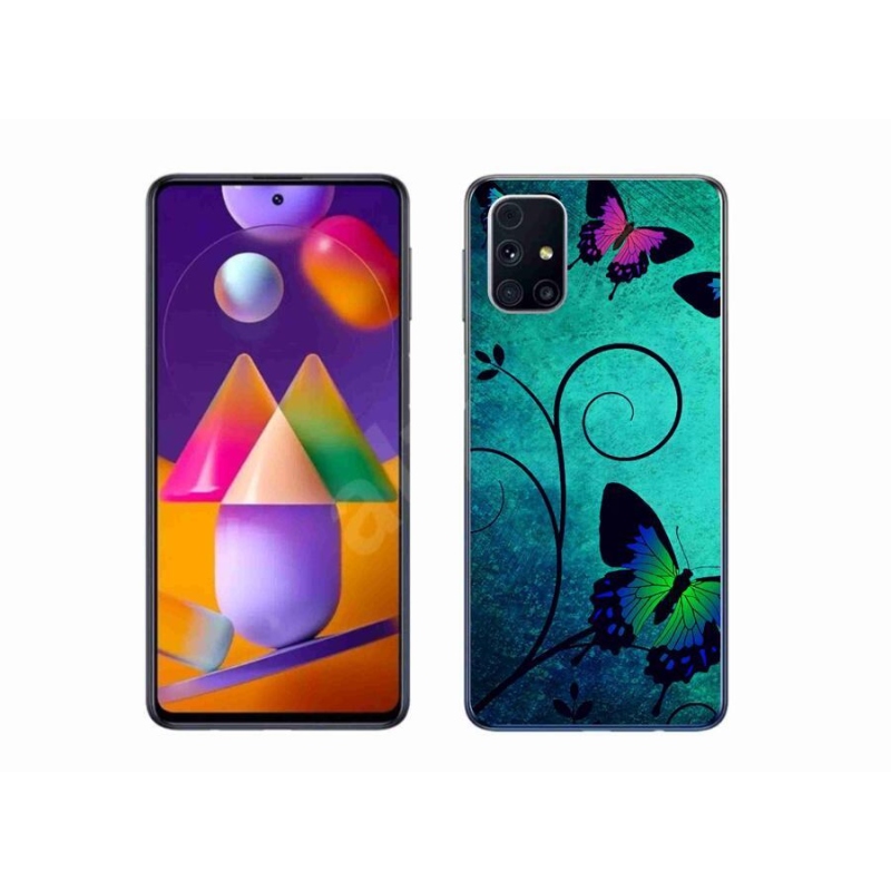 Gélový kryt mmCase na mobil Samsung Galaxy M31s - farebné motýle