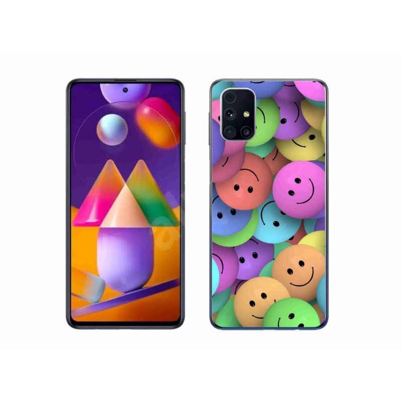 Gélový kryt mmCase na mobil Samsung Galaxy M31s - farební smajlíci