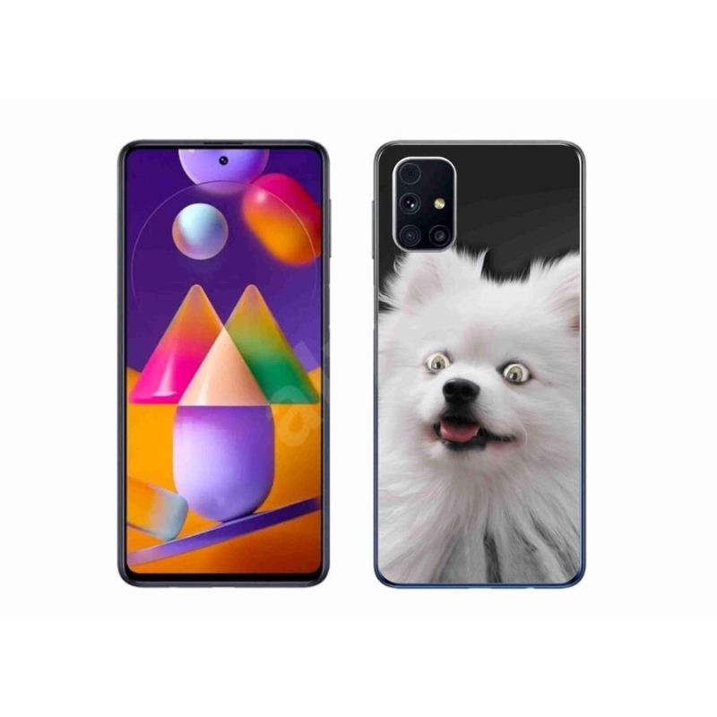 Gélový kryt mmCase na mobil Samsung Galaxy M31s - biely špic