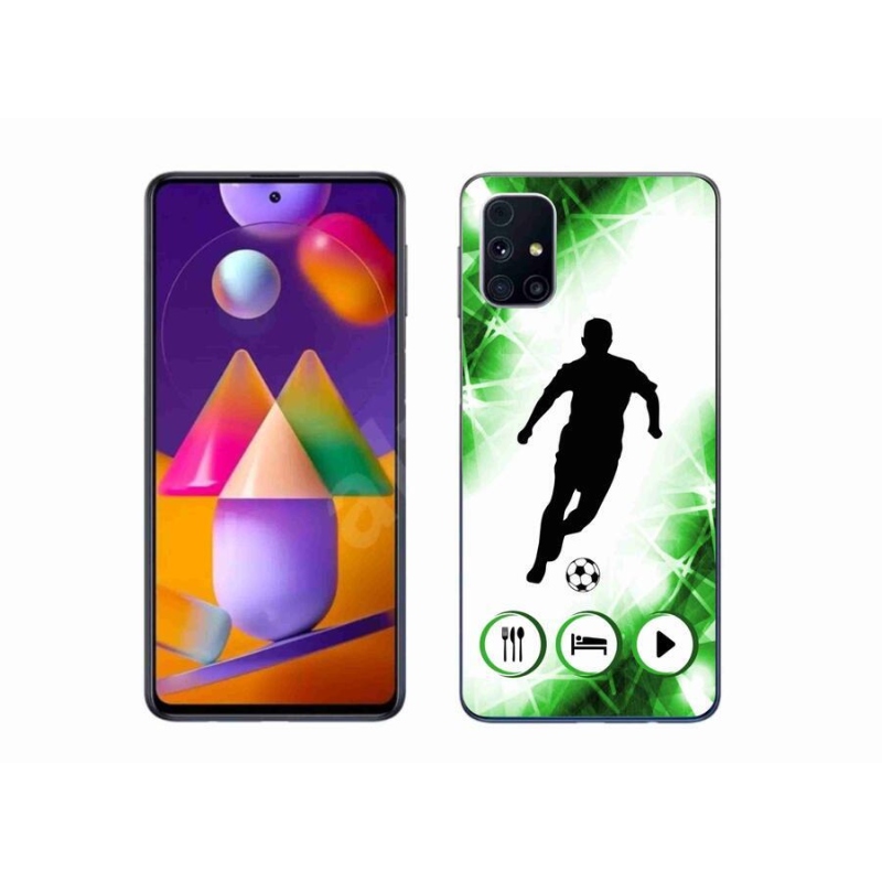 Gélový kryt mmCase na mobil Samsung Galaxy M31s - futbalista