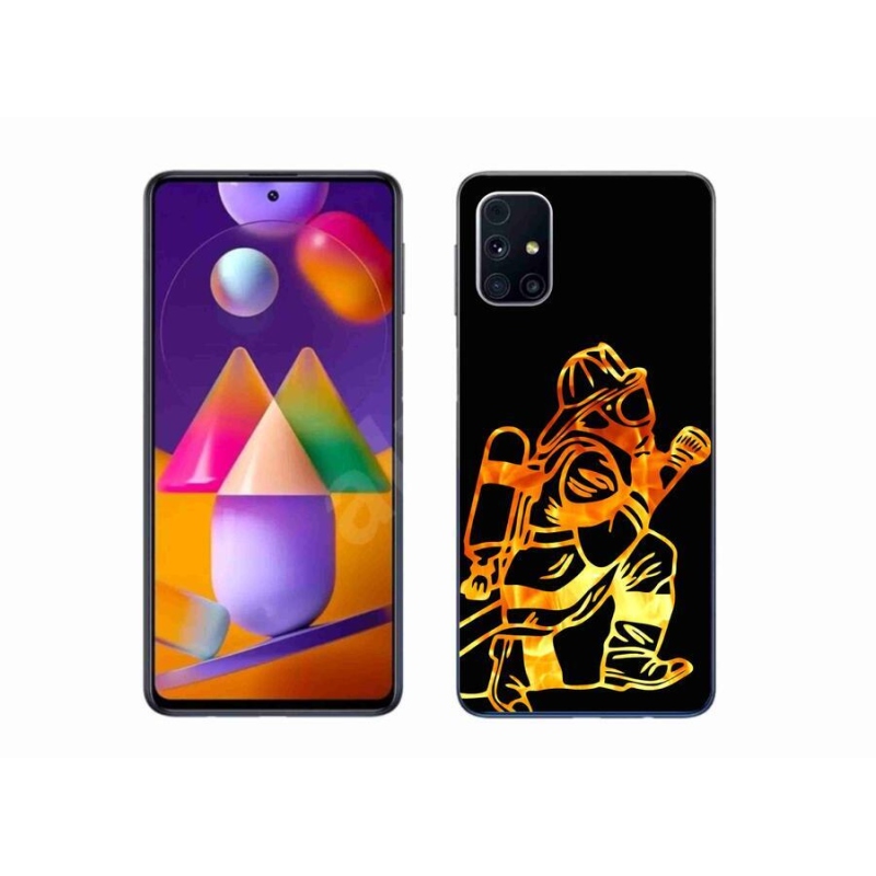 Gélový kryt mmCase na mobil Samsung Galaxy M31s - hasič 1