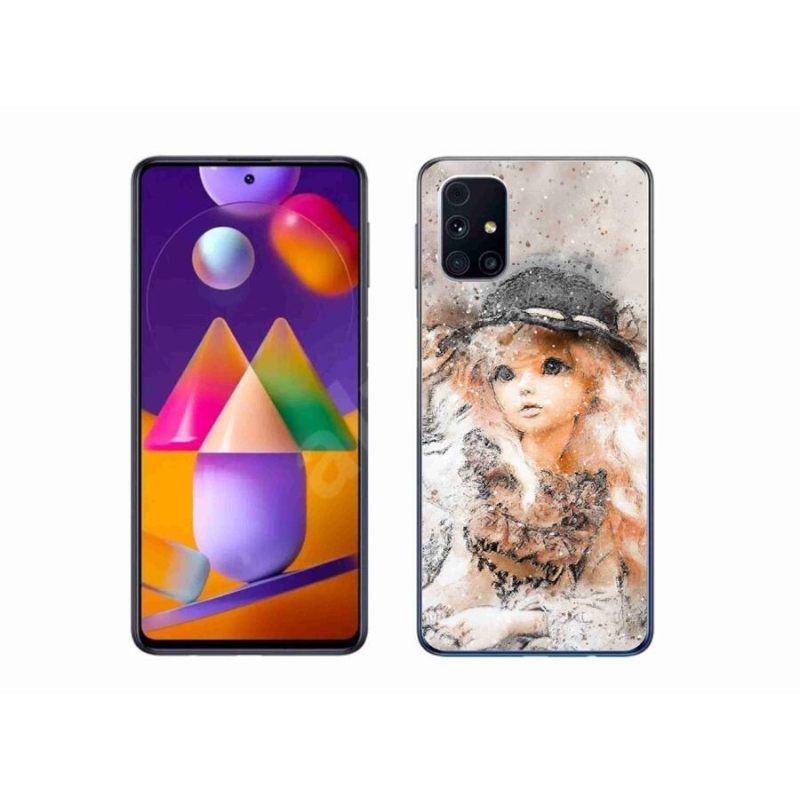 Gélový kryt mmCase na mobil Samsung Galaxy M31s - dievčatko s klobúkom