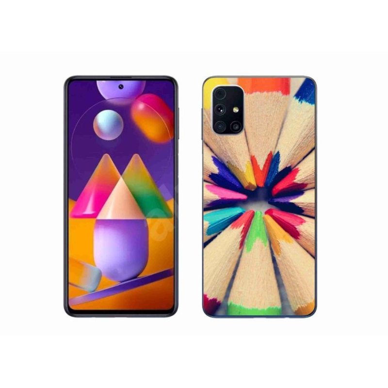 Gélový kryt mmCase na mobil Samsung Galaxy M31s - pastelky