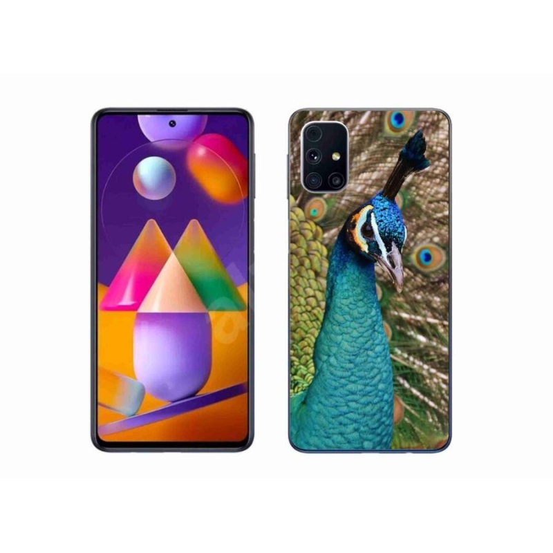 Gélový kryt mmCase na mobil Samsung Galaxy M31s - páv