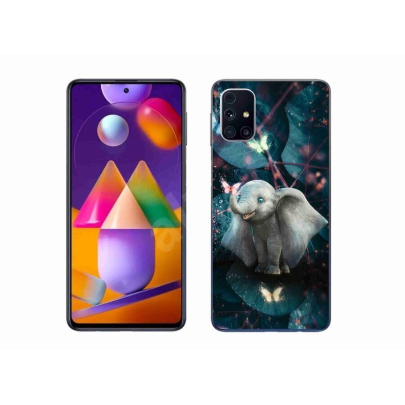 Gélový kryt mmCase na mobil Samsung Galaxy M31s - roztomilý slon