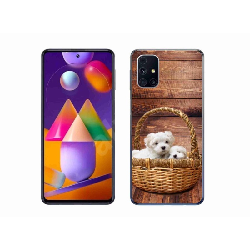 Gélový kryt mmCase na mobil Samsung Galaxy M31s - šteniatka