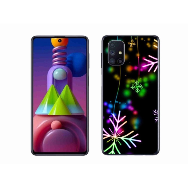 Gélový kryt mmCase na mobil Samsung Galaxy M51 - farebné vločky