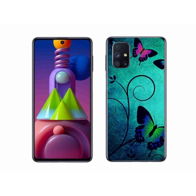 Gélový kryt mmCase na mobil Samsung Galaxy M51 - farebné motýle