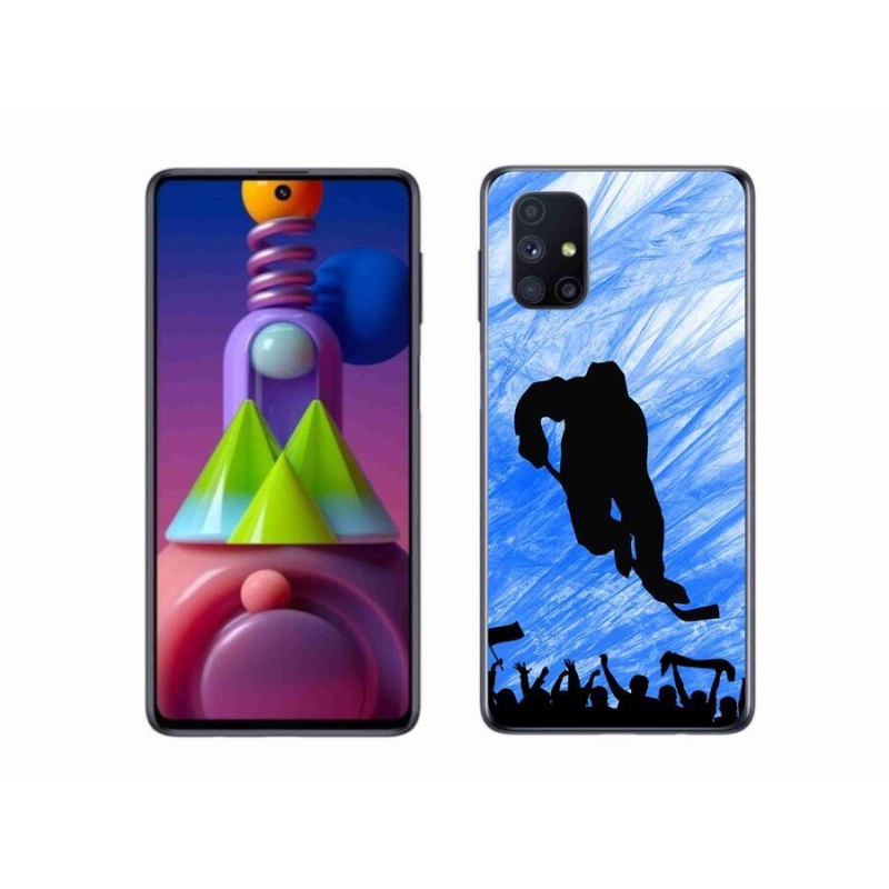 Gélový kryt mmCase na mobil Samsung Galaxy M51 - hokejový hráč