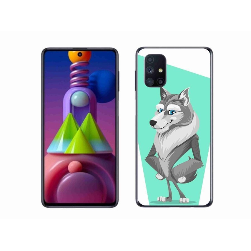 Gélový kryt mmCase na mobil Samsung Galaxy M51 - kreslený vlk