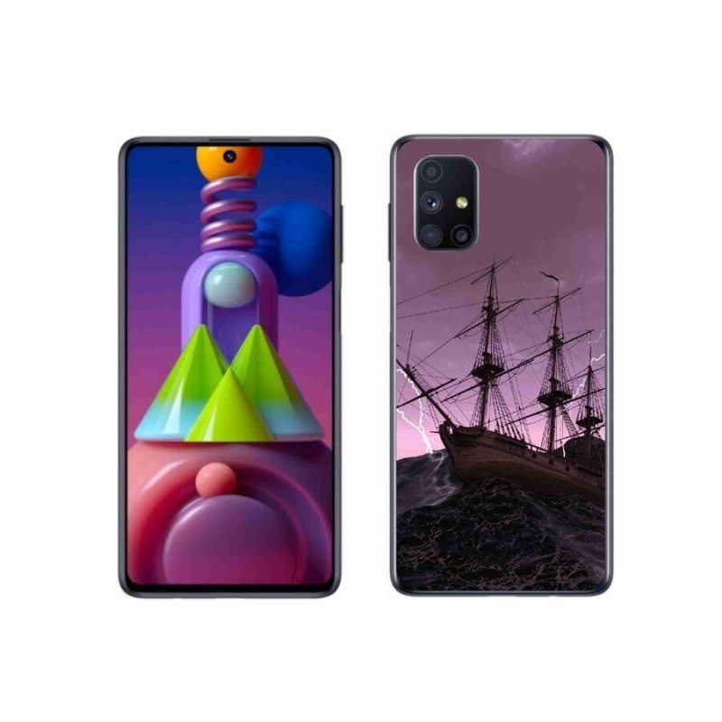 Gélový kryt mmCase na mobil Samsung Galaxy M51 - loď v búrke