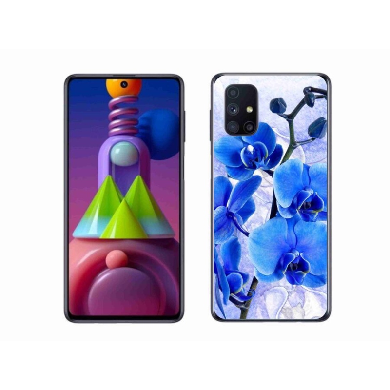 Gélový kryt mmCase na mobil Samsung Galaxy M51 - modré kvety