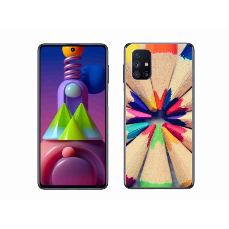 Gélový kryt mmCase na mobil Samsung Galaxy M51 - pastelky