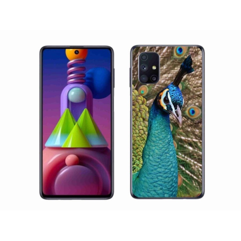 Gélový kryt mmCase na mobil Samsung Galaxy M51 - páv