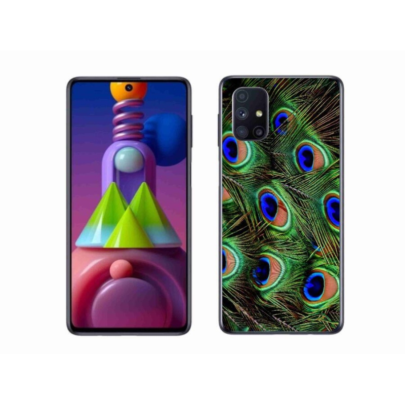 Gélový kryt mmCase na mobil Samsung Galaxy M51 - pávie perie