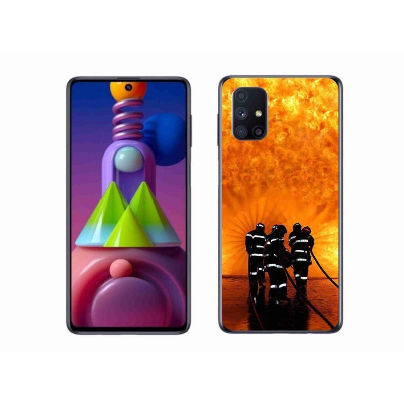 Gélový kryt mmCase na mobil Samsung Galaxy M51 - požiar