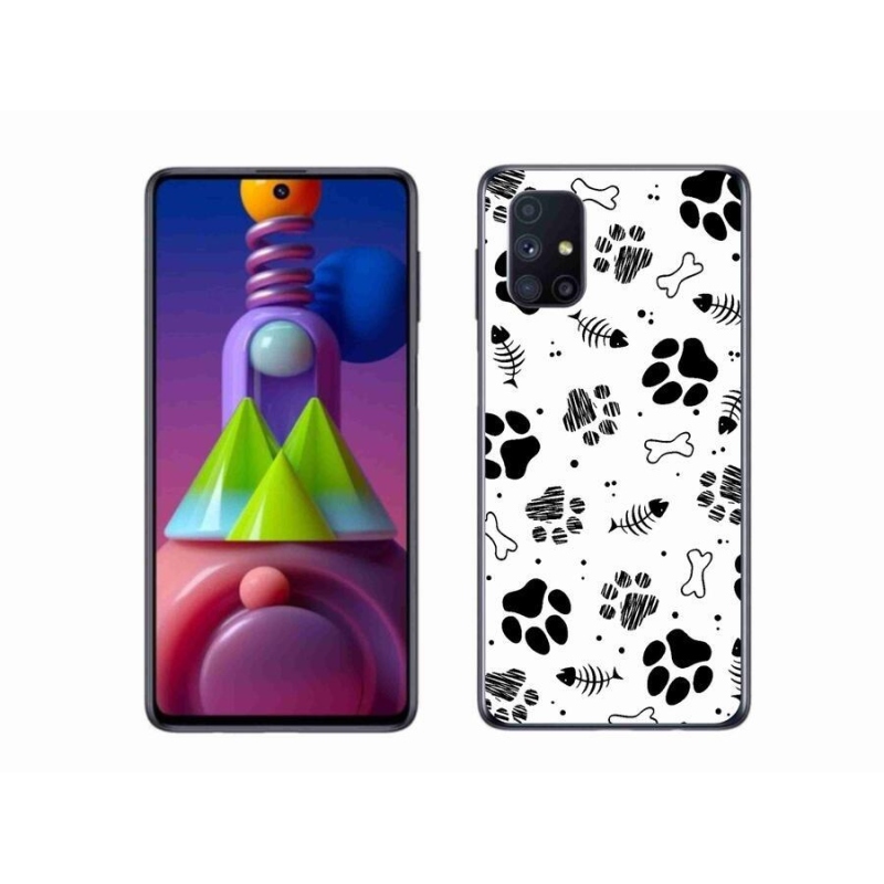 Gélový kryt mmCase na mobil Samsung Galaxy M51 - psie labky 1