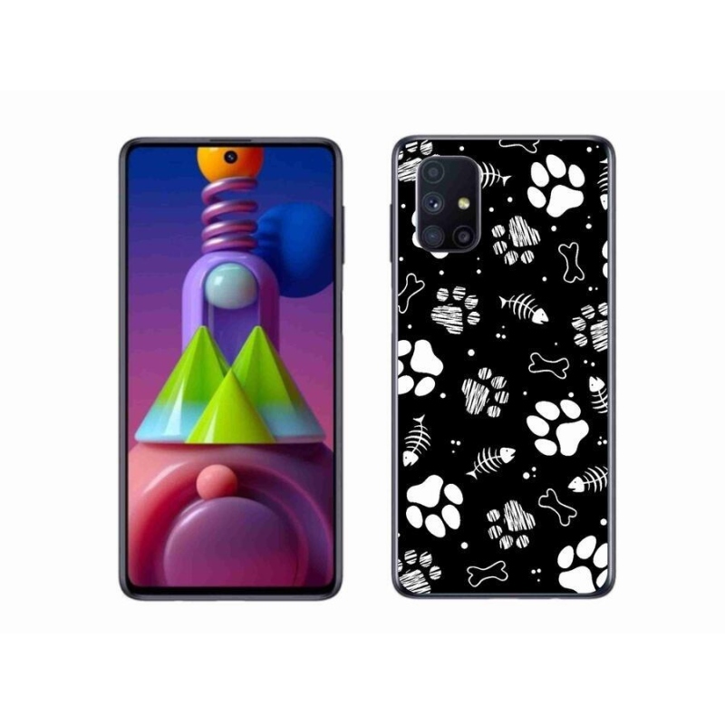 Gélový kryt mmCase na mobil Samsung Galaxy M51 - psie labky