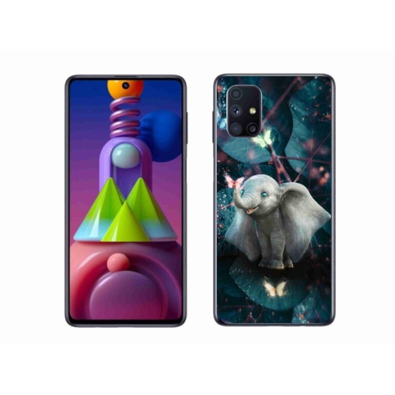 Gélový kryt mmCase na mobil Samsung Galaxy M51 - roztomilý slon