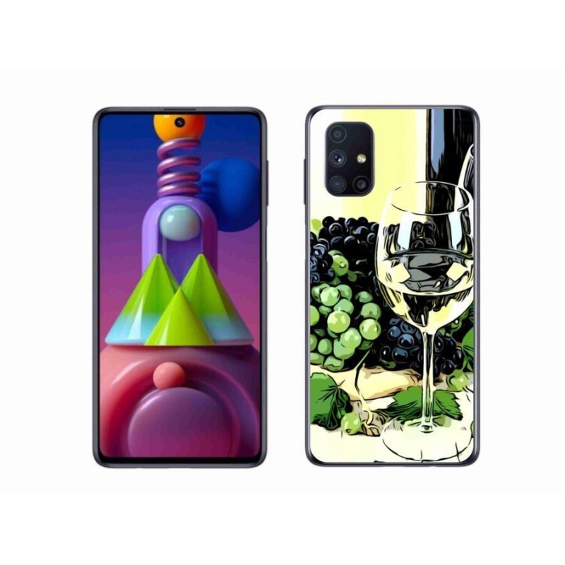 Gélový kryt mmCase na mobil Samsung Galaxy M51 - pohár vína