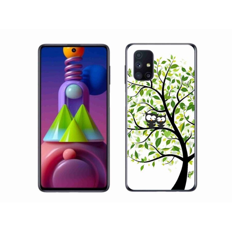 Gélový kryt mmCase na mobil Samsung Galaxy M51 - malej sovy na strome