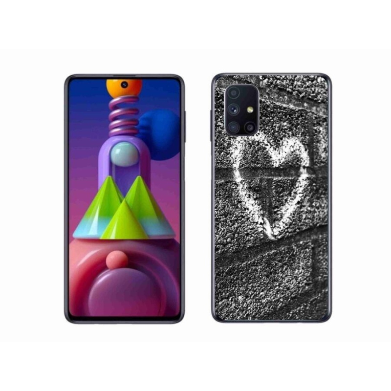 Gélový kryt mmCase na mobil Samsung Galaxy M51 - srdce na stene